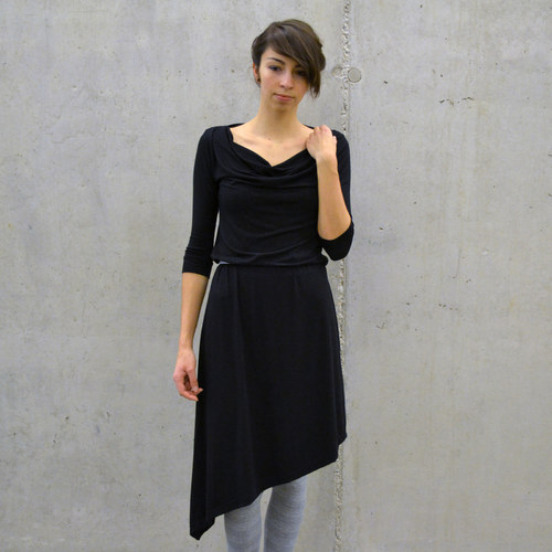 Šaty ASYMMETRIC- black — foto 3