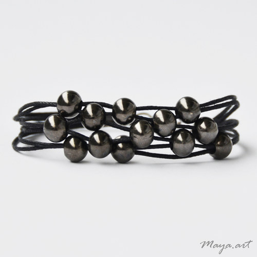 Stříbrnočerný náramek "SIMPLE BRACELET" — foto 2