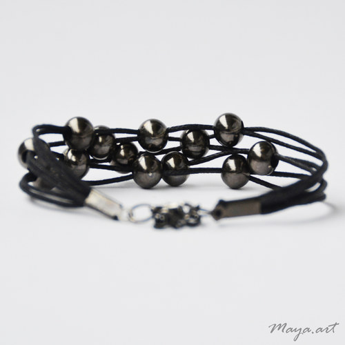 Stříbrnočerný náramek "SIMPLE BRACELET" — foto 3