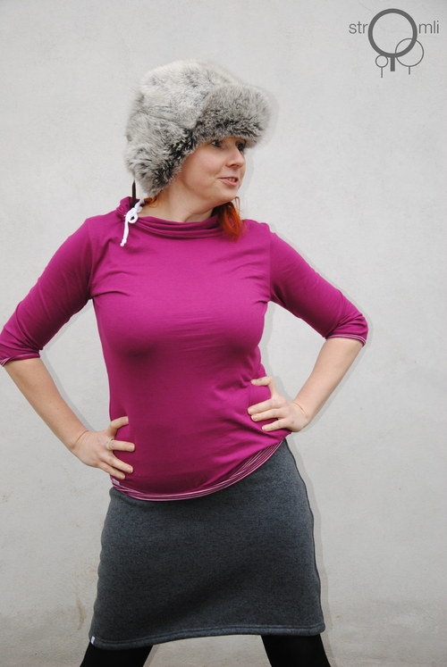 Zimní sukénka šedá, vel. S-M — foto 2