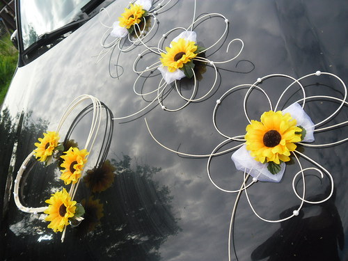 Dekorace na auto slunečnice — foto 3