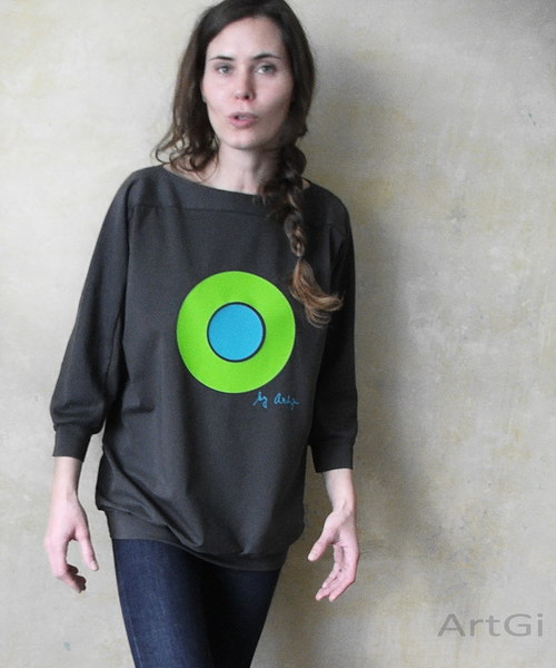 Šedá tunika - green&turquoise — foto 3