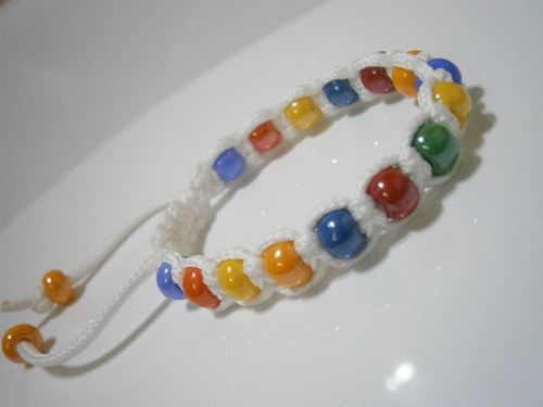 Barevný náramek (macramé) — foto 3