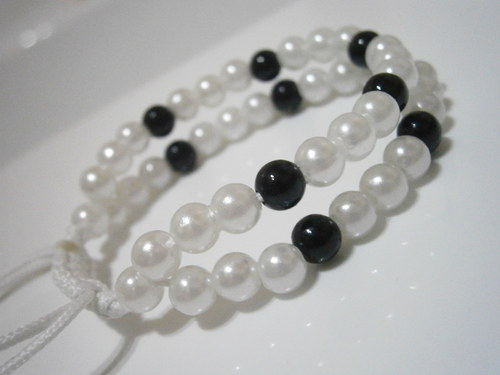 Perličkový dvojitý náramek — foto 3