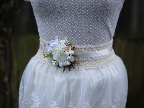 Opasek "bílá dahlia" — foto 2
