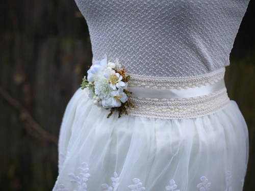 Opasek "bílá dahlia" — foto 3