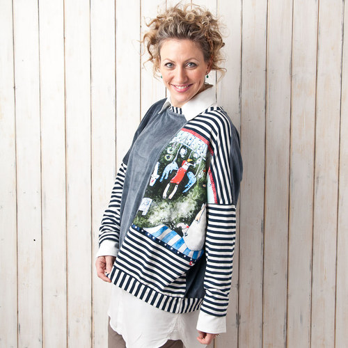 Sametová mikina - vel. L/XL — foto 3