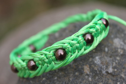 Náramek macramé/shamballa — foto 5
