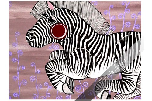 Běžící zebra - 30x40cm — foto 2