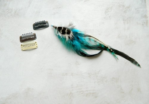 Peříčkový clip (sponka) do vlasů 20 cm — foto 2