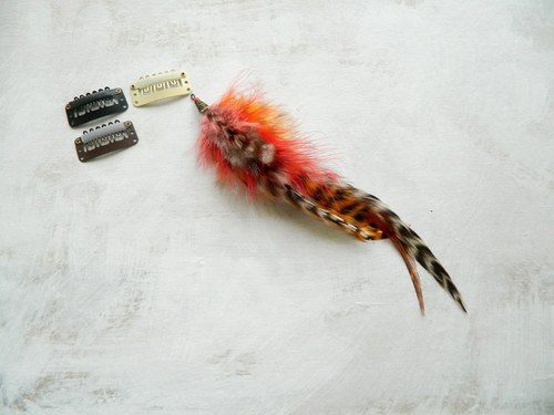 Peříčkový clip (sponka) do vlasů 18 cm — foto 2