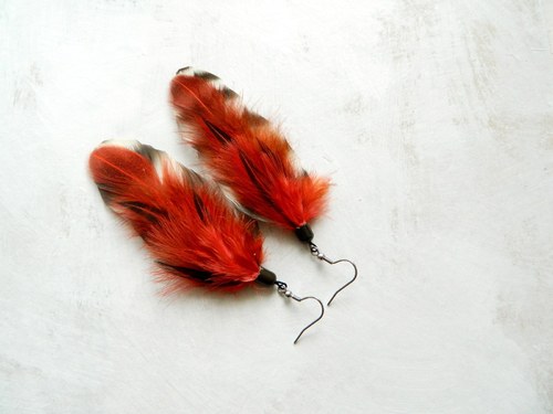 Peříčkové náušnice — foto 2
