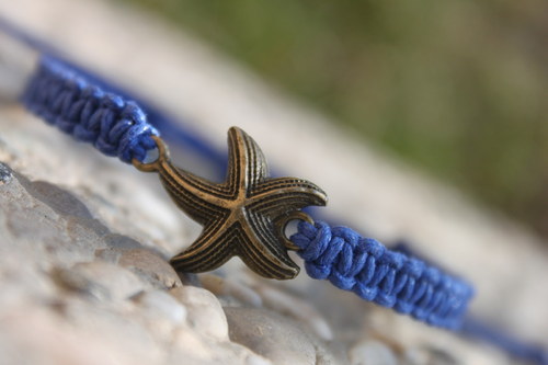 Mořská hvězdice.. Náramek macramé — foto 3