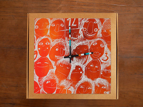 Keramické hodiny 33x33cm - Na párty — foto 2