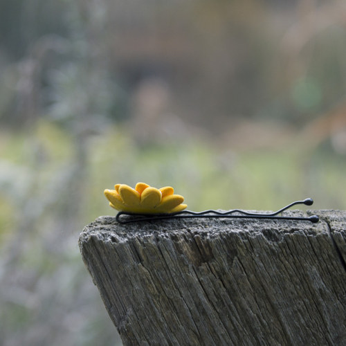Rudbekie - sponka do vlasů — foto 2