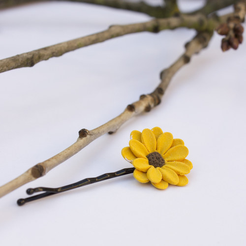 Rudbekie - sponka do vlasů — foto 5