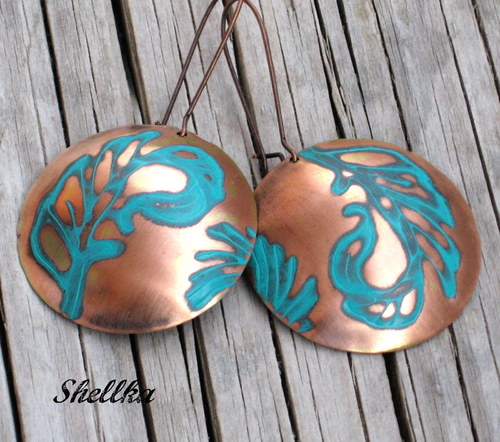 Náušnice ,,TURQUOISE FEATHERS,, — foto 2