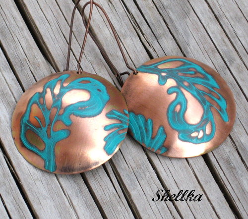 Náušnice ,,TURQUOISE FEATHERS,, — foto 3