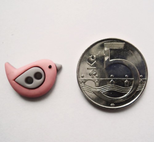 KNOFLÍK ptáček růžový — foto 2