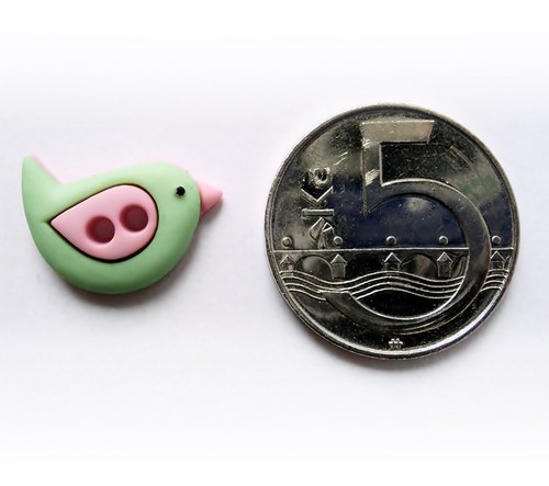 KNOFLÍK ptáček zelený — foto 2