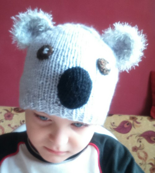 Dětská ušatá čepice Koala — foto 2