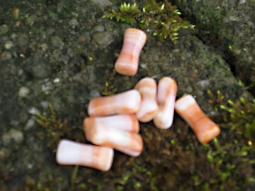 Skleněné žíhané válečky 1,4 cm. — foto 2