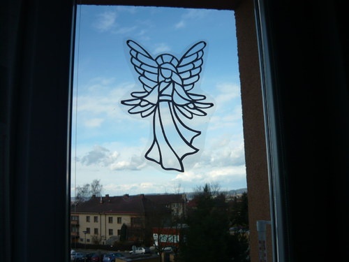 Vystřihovánka do okna - anděl — foto 3