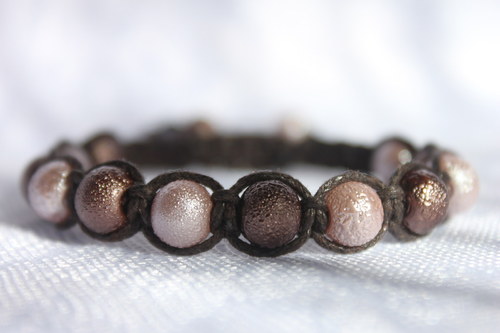 Náramek macramé/shamballa — foto 3