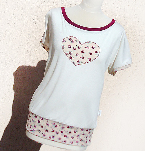 Floral heart - tričko ..... vel. S - M — foto 4