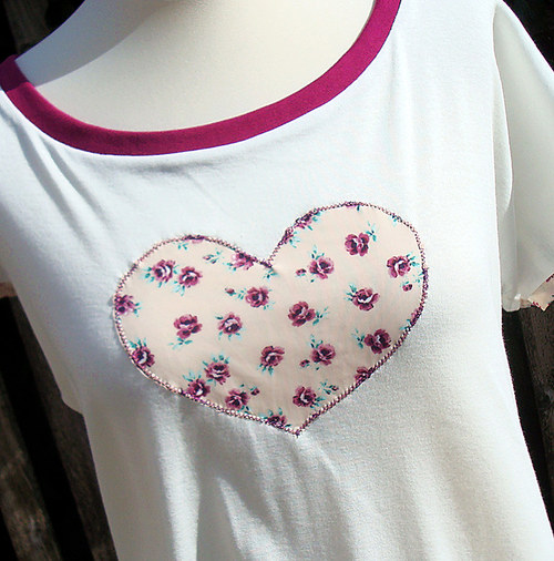 Floral heart - tričko ..... vel. S - M — foto 5