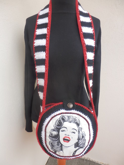 Háčkovaná taška Hollywood - Marilyn — foto 3