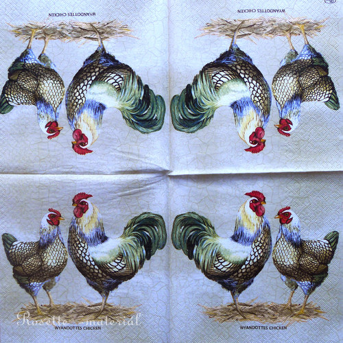 Kohoutek a spepička- ubrousek velký — foto 2