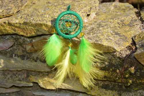 Lapač snů - mini - SMARAGDOVÝ - 4cm — foto 2