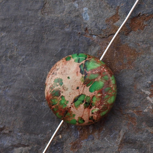 Variscit, korálek čočka 1,8 cm — foto 2