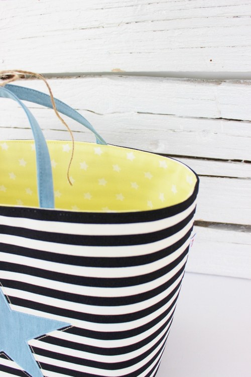 Košík "Strips & Star" yellow — foto 3