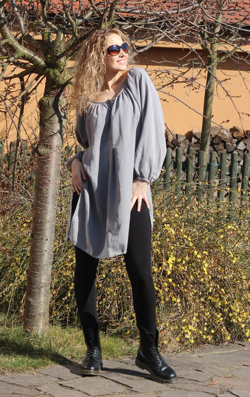 Velká šedá raglánová košile — foto 3