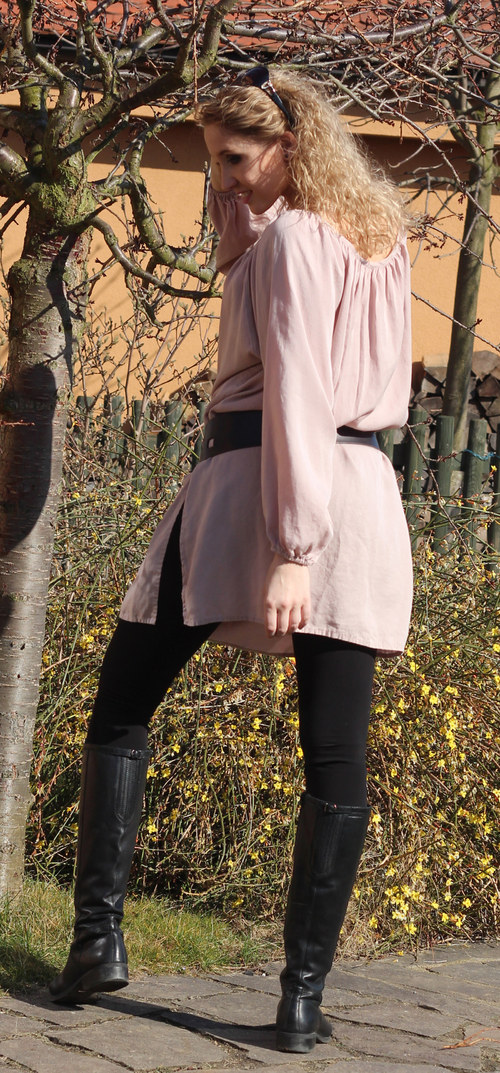 Velká pudrová raglánová košile — foto 4