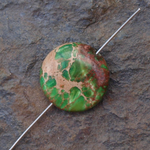 Variscit, korálek čočka 1,8 cm — foto 2