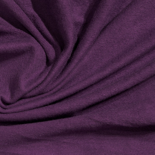 Elastická bavlněná teplákovina - fialová — foto 2