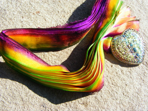 Hedvábí ala Shibori Ribbon 5 — foto 6