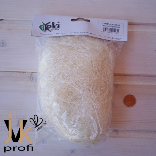 Sisal vlákno - bílý — foto 2