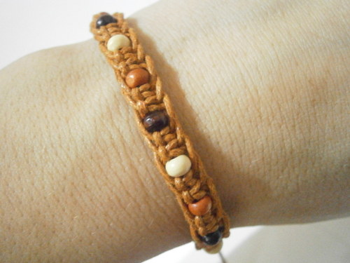 Macramé náramek přírodní — foto 6
