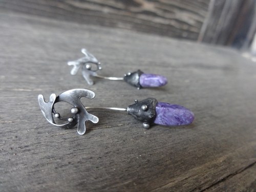 Čaroitové náušnice ala piercing... — foto 2