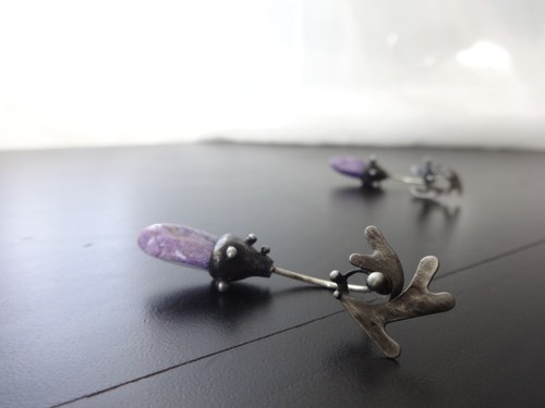 Čaroitové náušnice ala piercing... — foto 5