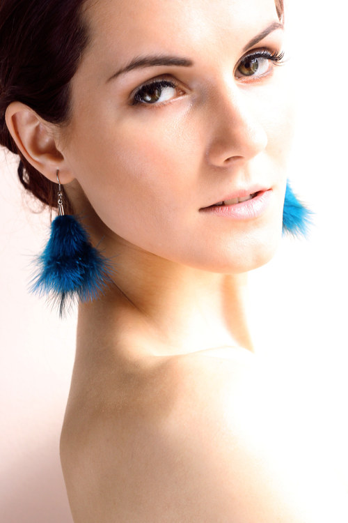 Peříčkové náušnice - kolekce "MARABOU" — foto 2