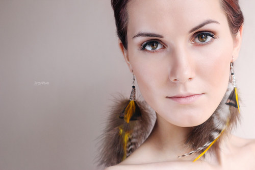 Velké peříčkové náušnice. — foto 2