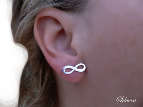 Stříbrné 925 Naušnice, ... INFINITY.... — foto 4