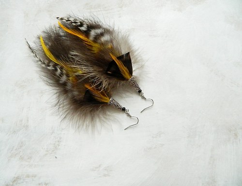 Velké peříčkové náušnice. — foto 4