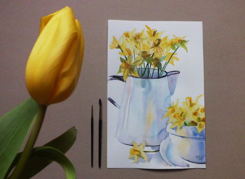 Narcisy. Akvarel na A3. — foto 2