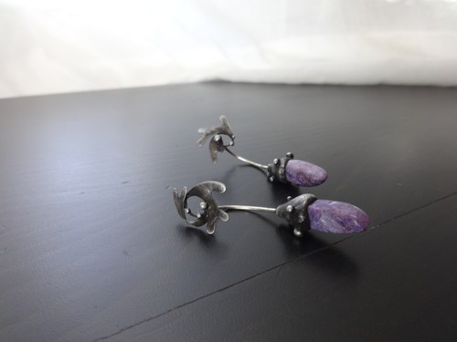 Čaroitové náušnice ala piercing... — foto 6